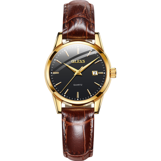 Olevs Classic Leather Black and Brown