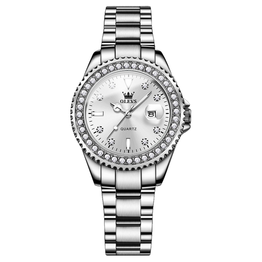 Olevs Crystallize Women Stainless Quartz Watch