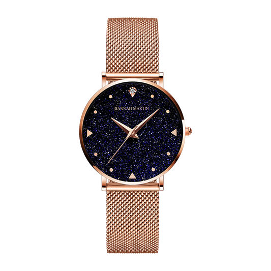 Hannah Martin Galaxious Women Stainless Quartz Watch - Rose Gold