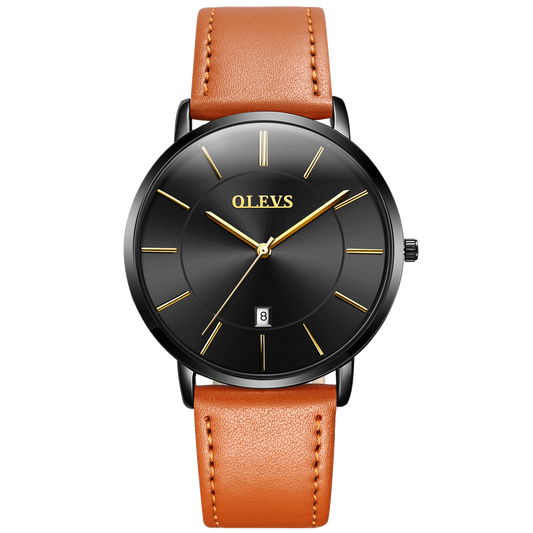 Olevs Ultra Light 40 - BC-Black with Brown Strap