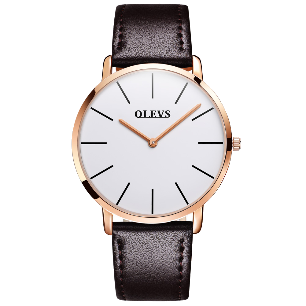 Olevs Classic The 40 White and Dark Brown