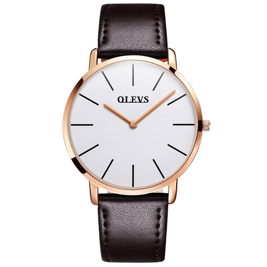 Olevs Classic The 40 White and Dark Brown