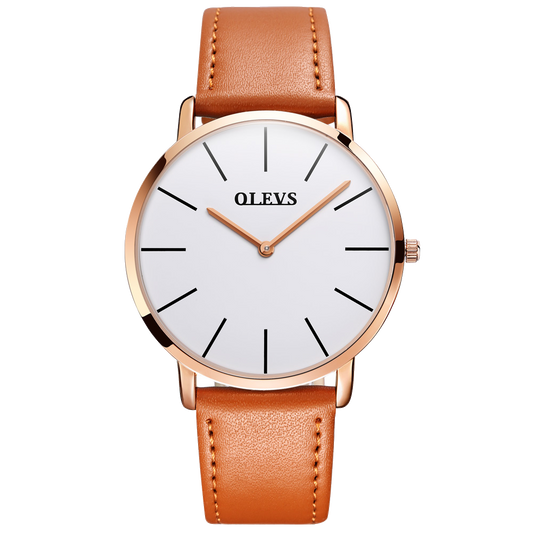 Olevs Classic The 40 White and Light Brown