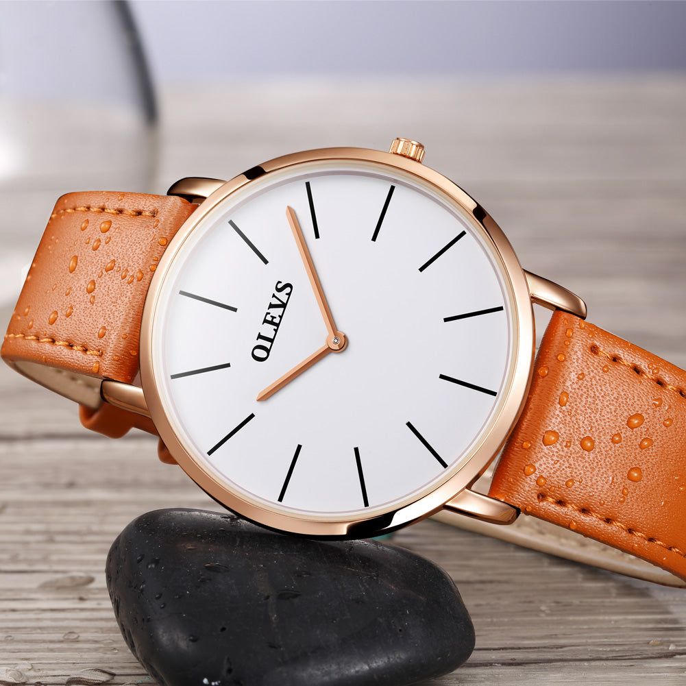 Olevs Classic The 40 White and Light Brown