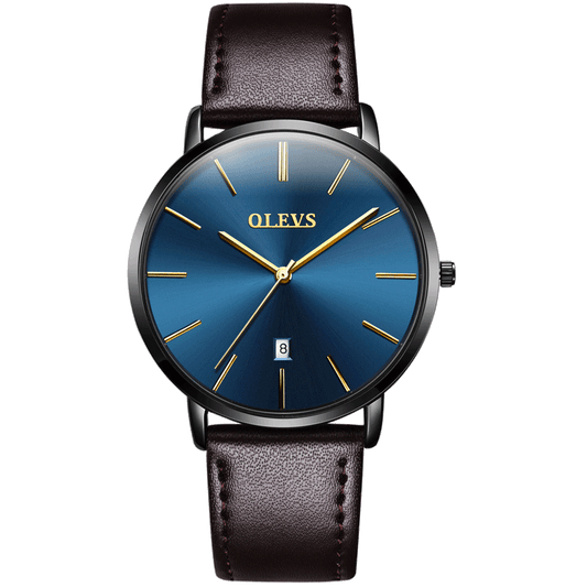 Olevs Ultra Light 40 - BC-Blue with Dark Brown Strap